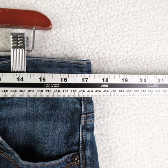 34 Heritage Jeans Mens 32X28 Blue Stone Wash Courage Mid Rise Straight Stretch - Picture 6 of 12